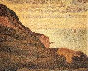 Georges Seurat Port-en-Bessin,Les Grues et la Percee oil on canvas